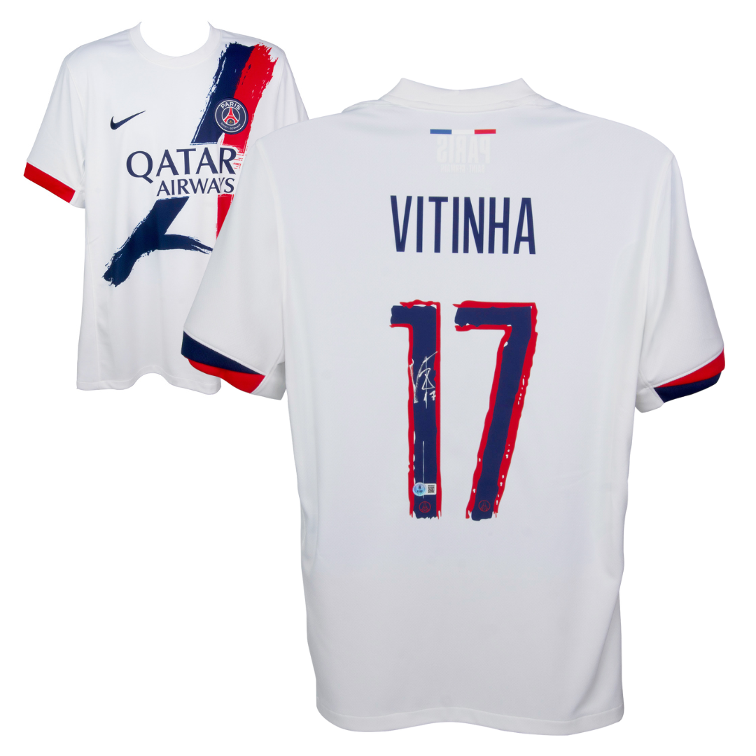 Vitinha Signed PSG Away Soccer Jersey #17 with Beckett Witness